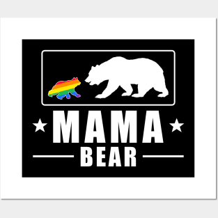 LGBT Mom Mama Bear LGBT Shirts Mothers Gift Rainbow Shirt Posters and Art
